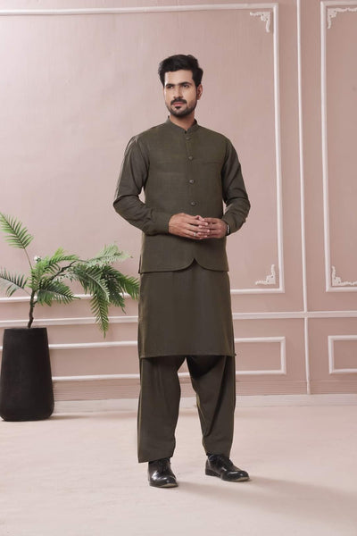 3PES Kameez shalwar waistcoat WINTER
